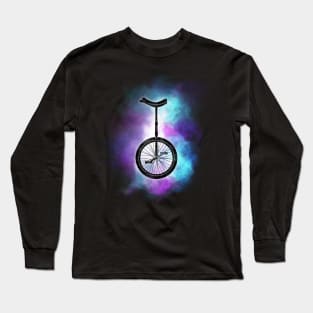 Unicycle Bike Galaxy Long Sleeve T-Shirt